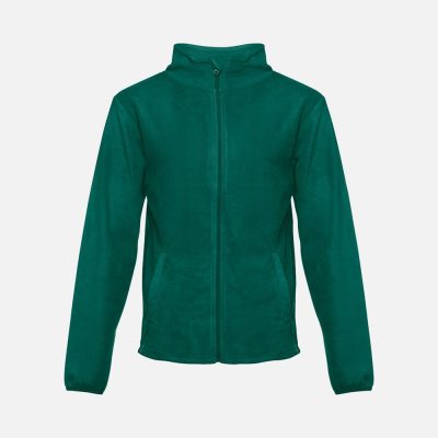 Куртка флисовая мужская Helsinki, темно-зеленая, размер S