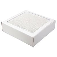 Плед акриловый Super Soft Nature размер 120*160 см, белый, плотность 450гр/м2,  в подарочной белой крафтовой коробке с окошком