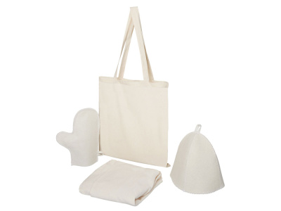 Банный набор с килтом Healing Light, мужской, белый