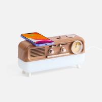 Bluetooth-колонка с беспроводной зарядкой, часами и подсветкой Multiverse Bluetooth-колонка с беспроводной зарядкой, часами и подсветкой Multiverse