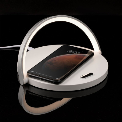 Cтанция для беспроводной зарядки с подсветкой arCharge, белая Cтанция для беспроводной зарядки с подсветкой arCharge, белая