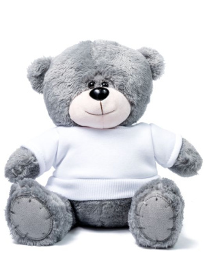 Мишка серый "Ted" в свитшоте (белый)