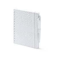 Блокнот А5 DURAN в твёрдом переплёте с ручкой, белый