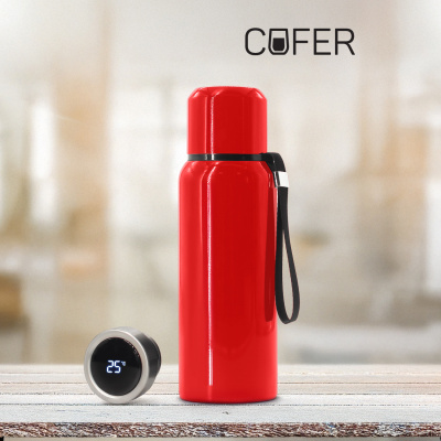 Термос S-travel с датчиком температуры 600 мл. (красный)