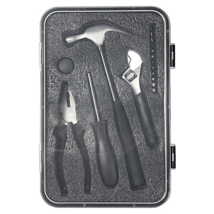 Набор инструментов Tools Baltimore черный 6 в 1 в пластиковом футляре