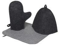 Банный набор из шапки, рукавицы и коврика Calm