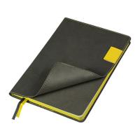 Ежедневник Flexy Freedom Latte А5, недатированный, в гибкой обложке серый/желтый