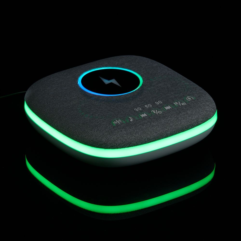 Bluetooth-колонка с беспроводной зарядкой и подсветкой Terrafonic Bluetooth-колонка с беспроводной зарядкой и подсветкой Terrafonic