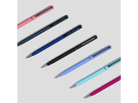 Ручка шариковая автоматическая BrunoVisconti® PALERMO цвет корпуса бордовый, soft-touch, 0.7 мм