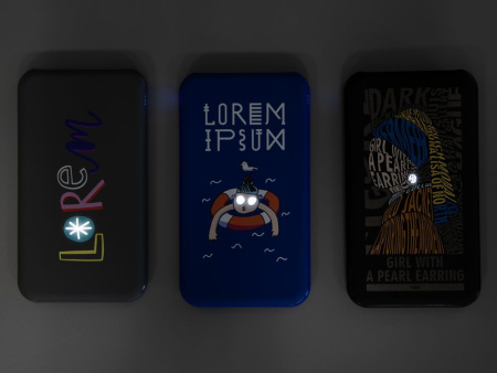 Аккумулятор Uniscend Starry с подсветкой, 5000 мАч, синий