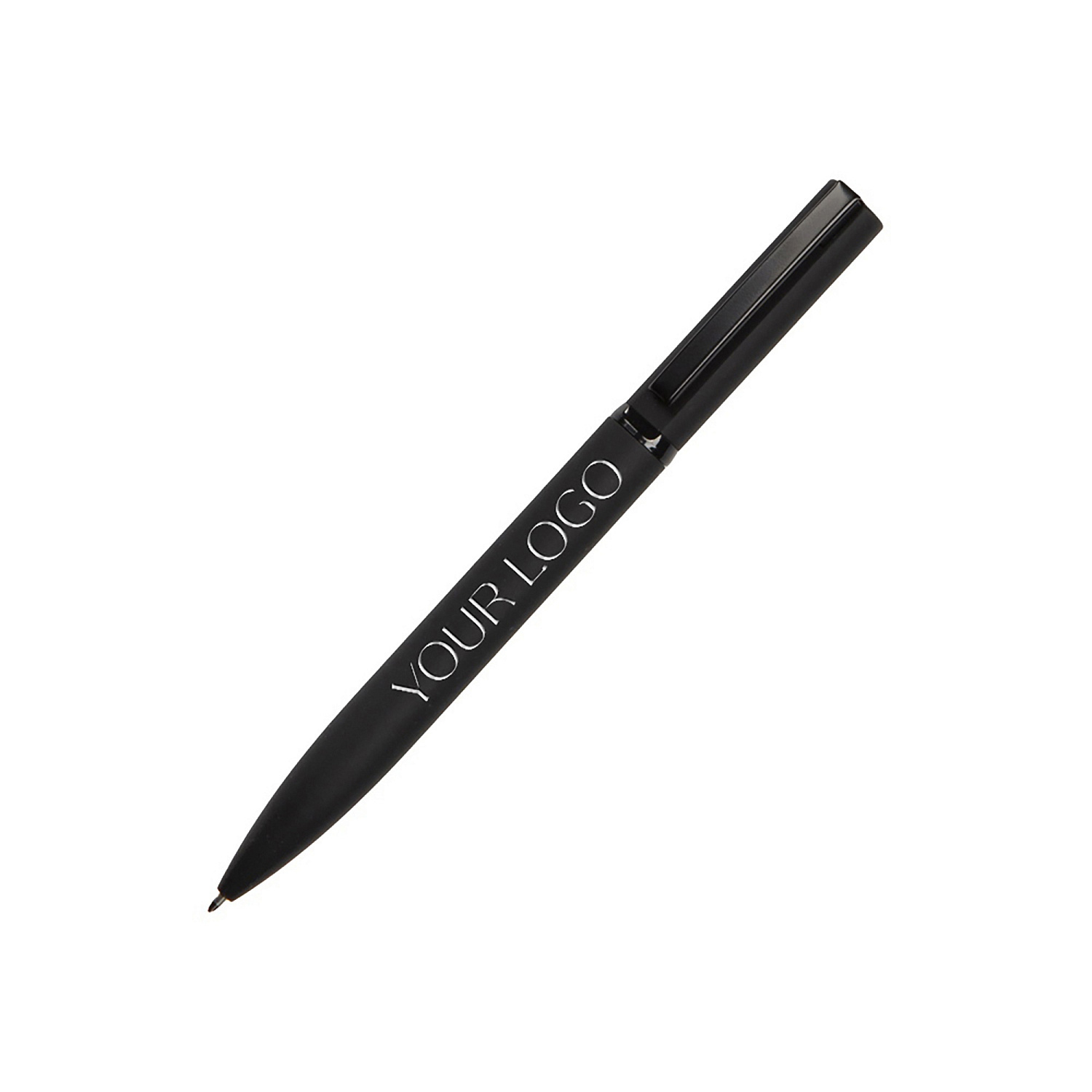 Ручка шариковая металлическая Siegfried Silver soft-touch с зеркальным слоем