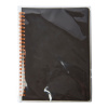 Блокнот на двойной пружине HELIX, 143 х 205 мм, черный с оранжевым, блок в линейку