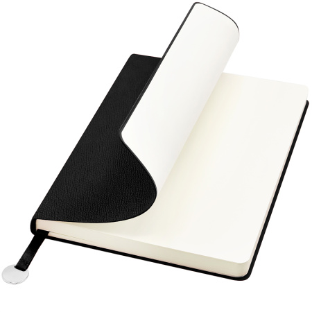 Блокнот A5 Officer в мягком переплёте с металлической биркой, чёрный