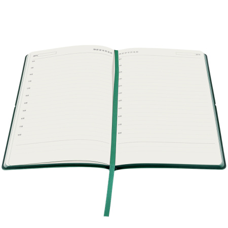 Ежедневник A5 недатированный Massimo в мягком переплёте, темно-зеленый