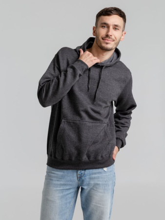 Толстовка с капюшоном Snake II черный меланж, размер 3XL