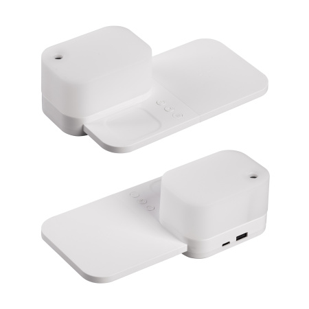 Настольная беспроводная (15W) зарядная станция  "Smart Base" с увлажнителем и лампой Настольная беспроводная (15W) зарядная станция  "Smart Base" с увлажнителем и лампой