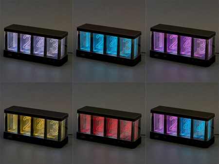 Часы с беспроводной зарядкой Cyber, 10 Вт Часы с беспроводной зарядкой Cyber, 10 Вт