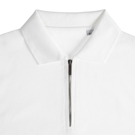 Рубашка поло мужская с длинным рукавом Terrazzo, белая, размер 2XL/3XL