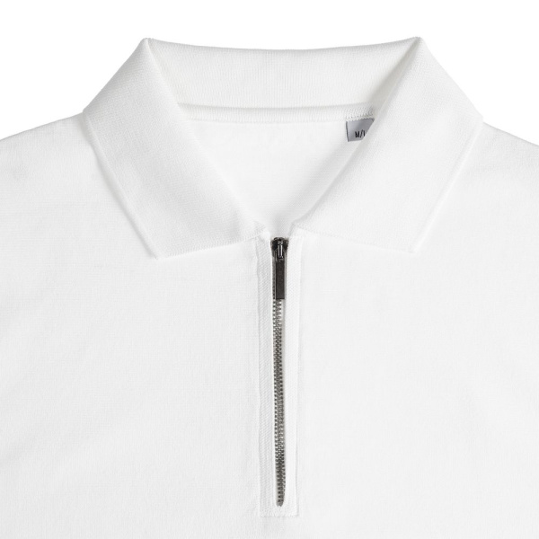 Рубашка поло мужская с длинным рукавом Terrazzo, белая, размер 2XL/3XL