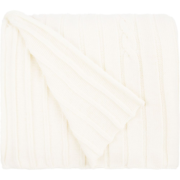 Плед Tressa, белый (молочный)