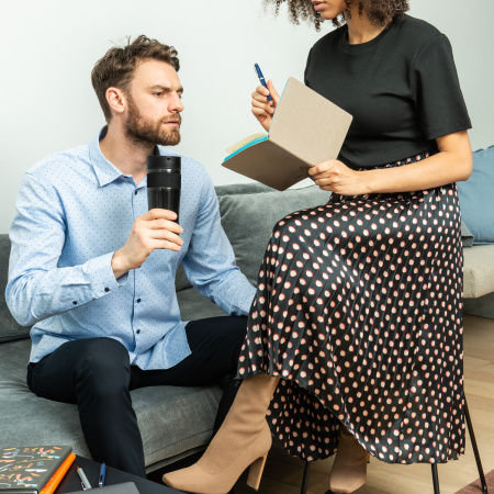 Термокружка вакуумная Поло (Polo), черная