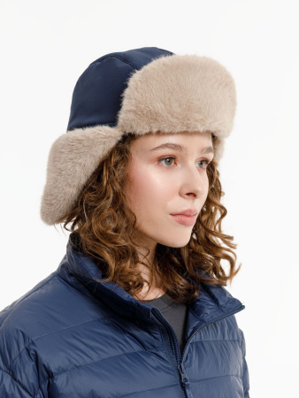 Шапка-ушанка Wasa, темно-синяя