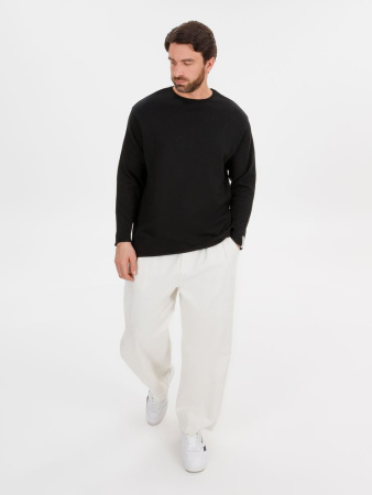 Лонгслив унисекс Siluetti Fuori, черный, размер L/XL