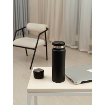 Термобутылка вакуумная герметичная Аллегра (Allegra), черная