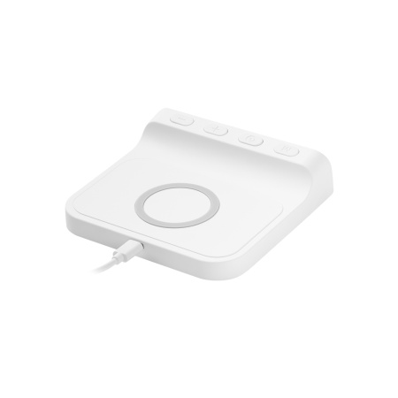 Зарядная станция с часами 15W Rigel, белая Зарядная станция с часами 15W Rigel, белая