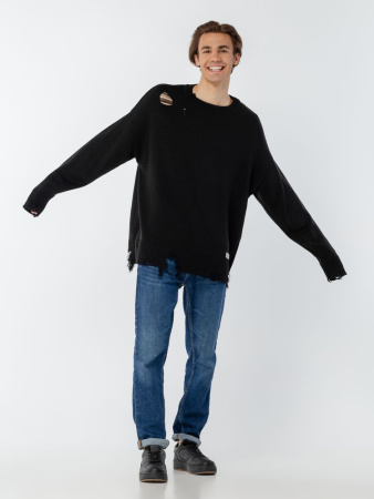 Джемпер оверсайз унисекс Grunge, черный, размер S/M