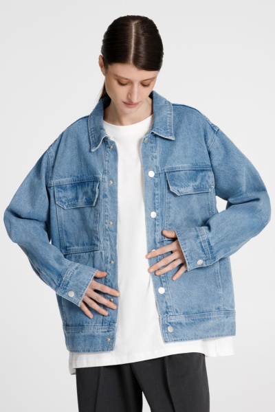 Куртка джинсовая O2, голубая, размер XS/S