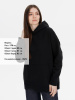 Худи оверсайз унисекс Snuggie, черное, размер M/L