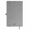 Бизнес-блокнот "Justy", 130*210 мм, серый, твердая обложка,  резинка 7 мм, блок-линейка