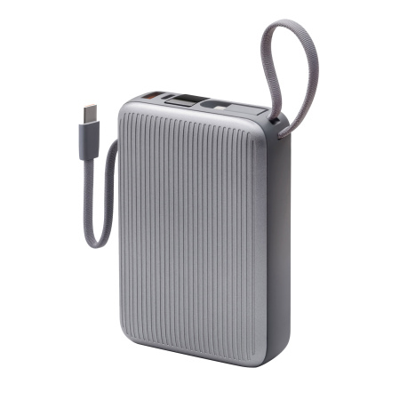 Внешний АКБ NRG Turbo Cable 20000 mAh, 22,5Вт, графит, Deppa