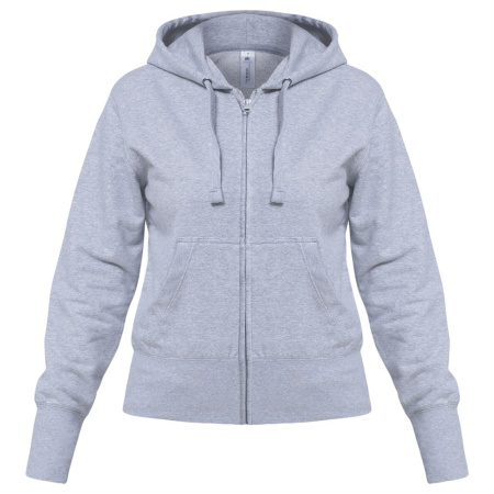Толстовка женская Hooded Full Zip серый меланж