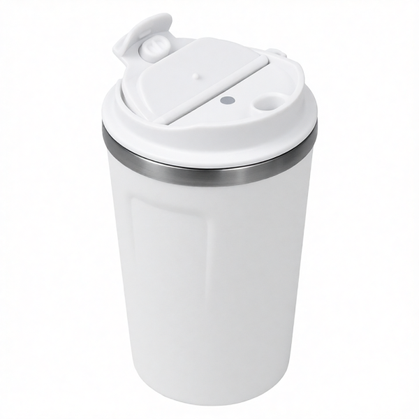 Термокружка Zencup вакуумная, стальная, 380 мл, белая