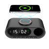 Настольные часы "Smart Hub" с bluetooth колонкой 5Вт, беспроводной (15W) зарядкой и подсветкой логотипа