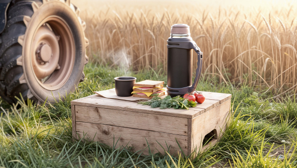 Термос "Сахалин" 1200 мл, покрытие пудра