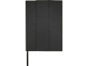 Блокнот Alejandra формата А5 с твердой обложкой из переработанной кожи - сплошной черный