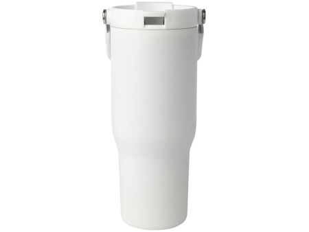 Термостакан Bronx объемом 900 мл из меди и переработанной нержавеющей стали, сертифицированной по стандарту RCS, с вакуумной изоляцией и крышкой с двойной функцией - Белый