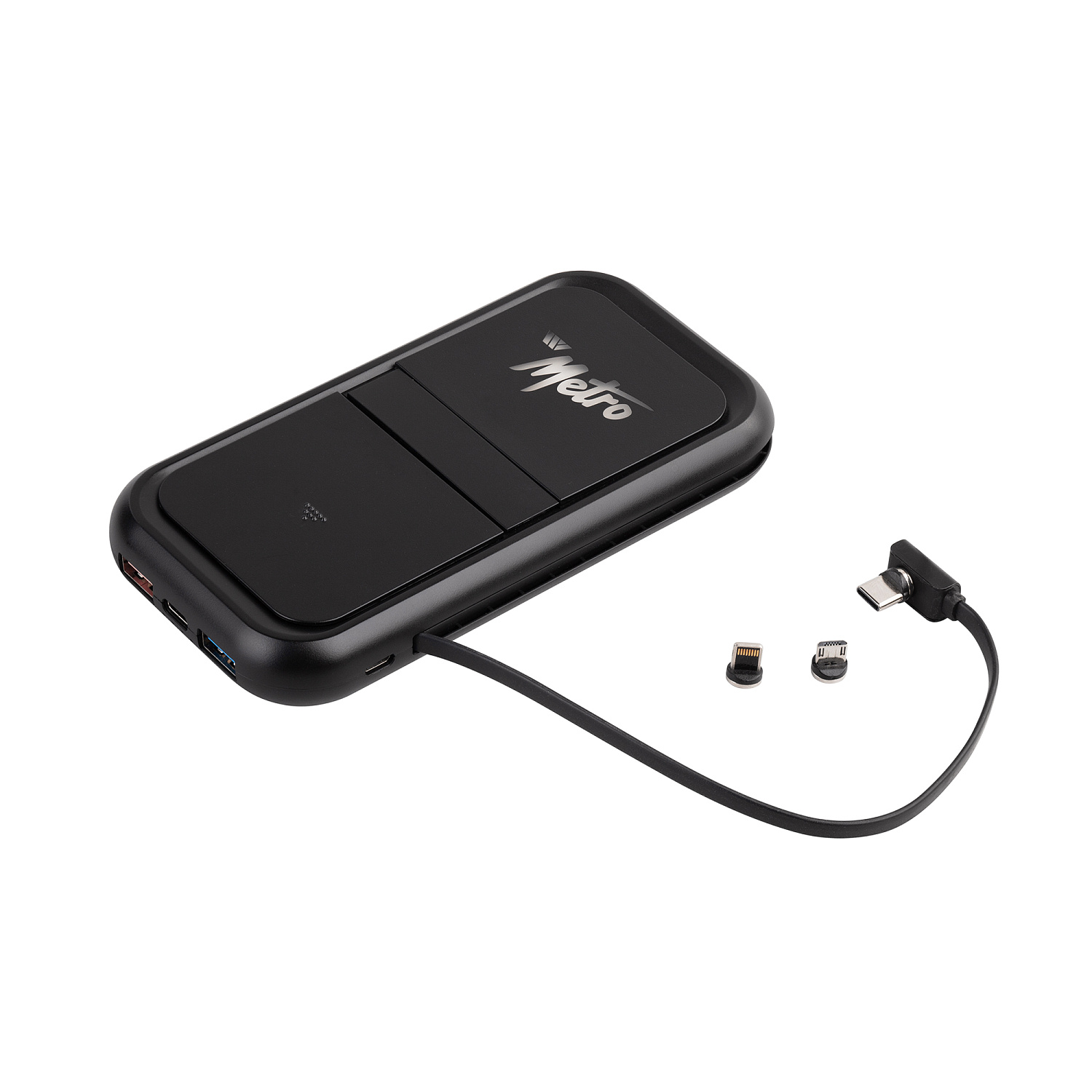 Беспроводное ЗУ "Fast & Furious", 10000 mAh, с быстрой (22.5W/15W) зарядкой, с магнитным кабелем и набором переходников, с подсветкой логотипа Беспроводное ЗУ "Fast & Furious", 10000 mAh, с быстрой (22.5W/15W) зарядкой, с магнитным кабелем и набором переходников, с подсветкой логотипа