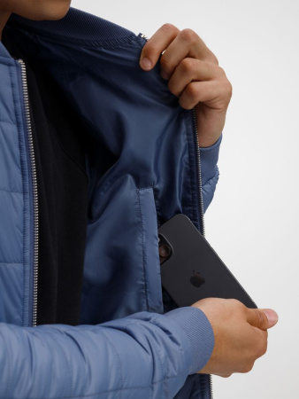 Куртка унисекс Warmbridge, синяя (джинс), размер S