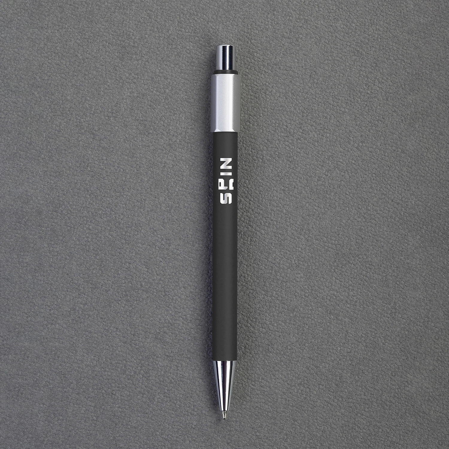 Ручка шариковая "Spin" с 6ти-гранным спиннером, покрытие soft touch