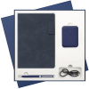 Подарочный набор Теоло (Teolo), синий (ежедневник, ручка, аккумулятор)