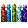 Термобутылка с крышкой любой формы на заказ, 400 мл