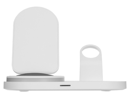 Складная зарядная станция с беспроводной зарядкой Flashport, 15 Вт, белый (Р) Складная зарядная станция с беспроводной зарядкой Flashport, 15 Вт, белый (Р)