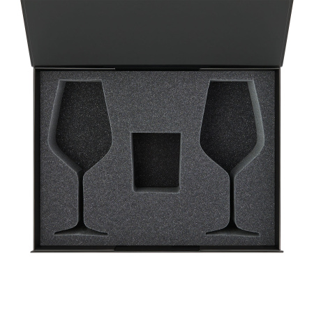 Ложемент под свечу Энигма (Enigma) + 2 бокала для вина в среднюю коробку-трансформер (арт. 695721)