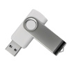 USB flash-карта DOT (8Гб), белый, 5,8х2х1,1см,пластик металл