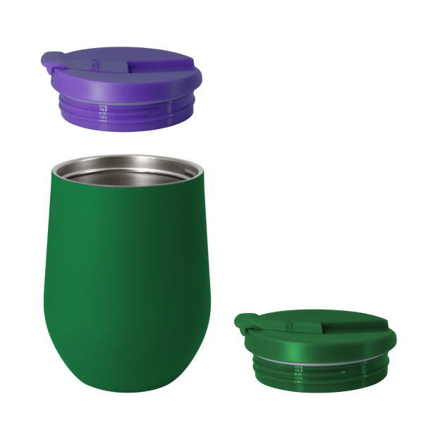 Набор NEO DUO: Кофер софт-тач NEO CO12s с дополнительной крышкой (зеленый с фиолетовым)