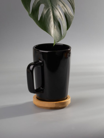 Кружка Vierra с крышкой-костером, черная